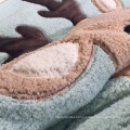 Christmas Deer 2-in-1 Dual-Purpose Fleece Blanket Kids Duvet Cover Bedding Sets